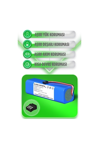 Homend Alex Laser Power 1287h Robot Süpürge Bataryası 6400mah