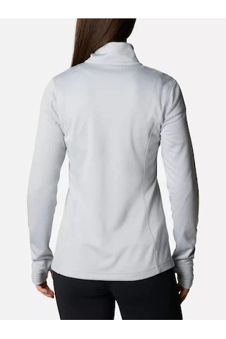 Columbia Park View Grid Fleece 1/2 Zip Kadın Polar Gri