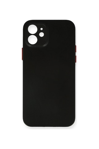 Cosmotex Newface Apple, Uyumlu iPhone 12 Kılıf Pp Ultra İnce Kapak - Siyah
