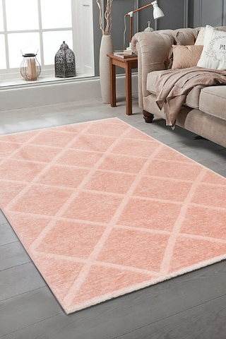 Rodney Vl Yıkanabilir Kaydırmaz Çift Taraf Pamuk Dokuma Beyaz Rix Premium Kalite Kilim Pudra