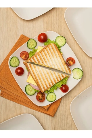 Al' Ternatıva Plastik Yemek Tabakları Seti, 12 Parça 152252210 Bej