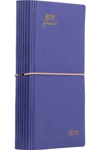 Ece Ajandası Yeni Akçay 2026 Lila - Günlük Çizgili 12x18 Mor