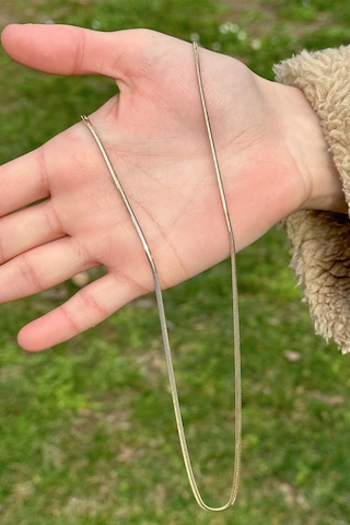 Çgk Çiğdem Gürel Kuyumculuk 14 Ayar 2mm Balık Sırtı Altın Kolye Gold