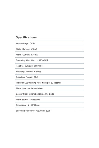 Skycity Akıllı Yangın Alarmı - Duman Tespit Cihazı, 85db Sesli Uyarı, 1 Yıl Pil Ömrü, Ev Ve Ticari Kullanim