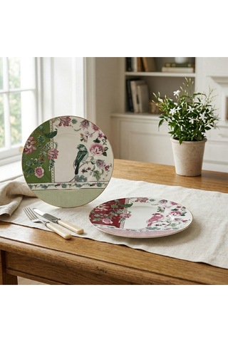 Lucky Art Madeline Bone 32 Cm 2 Li Servis Tabak Seti Lyfw 024 Çok Renkli