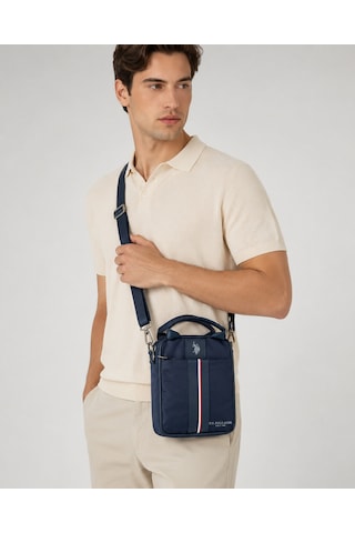 U.S. Polo Assn. U.s. Polo Assn. Lacivert Erkek Omuz Askılı Postacı Çantası Kumaş Çapraz El Çantası 26059