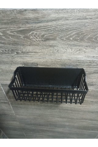 Yapışkanlı Banyo Mutfak Düzenleyici Raf Organizer. Çift Siyah