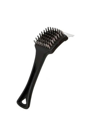 26460/100 Kıllı Izgara Fırçası Ve Çelikten Yapılmış Spatula Paslanmaz Çelik