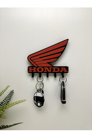 3d Baskı Dekoratif Honda Model Motorcu Anahtar Askılığı Siyah