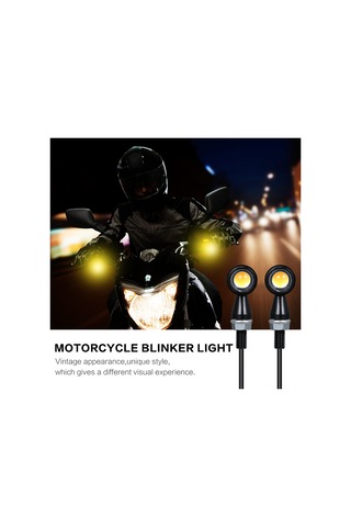 Honmex Klasik Kafe Racer Motosikletleri İçin Led Metal Mini Flaşör, Mermi Tipi, Aluminyum Alaşımlı, Siyah