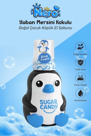 Sugar Candy Yaban Mersini Kokulu Doğal Vegan Çocuk Köpük El Sabunu Nero 350 Ml Paraben İçermeyen Mav