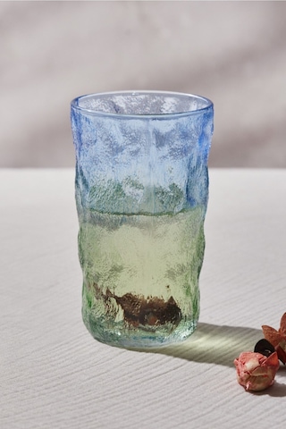 Karaca  Glacier Meşrubat Bardağı Mavi Yeşil 383 ml
