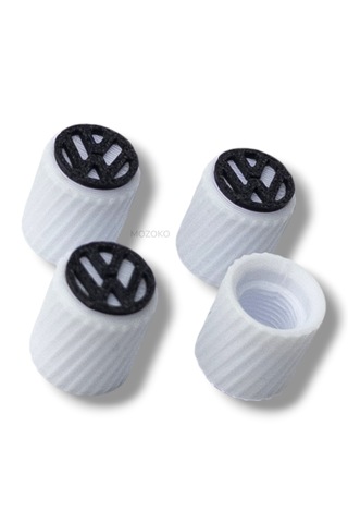 Volkswagen Uyumlu Beyaz Siyah Plastik Sibop Kapağı, Isıya Dayanıklı Kaliteli Lastik Sibop Valf Kapağı