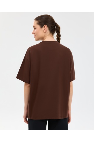 Skechers W Oversize Fit Graphic T-shirt Kadın Kahverengi Tshirt S2610050-2210
