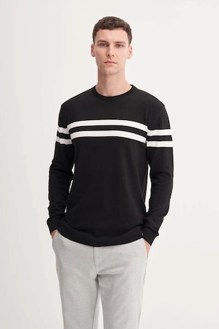 Cazador Slim Fit Viskon Kumaş Basic Siyah Erkek Kazak 33025 Siyah