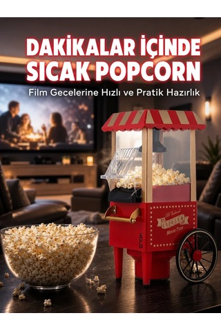 5 Dakikada Popcorn Hazırlayan Yağsız Patlatma Makinesi Diğer