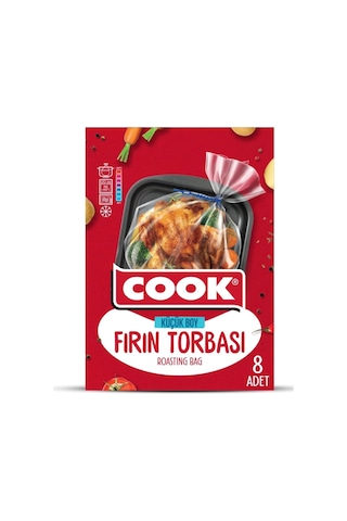 Cook Fırın Torbası, Standart Boy, 25 X 38 Cm, 8 Yaprak, Polyester Telli Diğer
