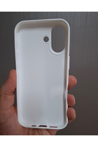 Apple Uyumlu iPhone 17 Logolu İçi Kadife Silikon Lansman Kılıf Beyaz