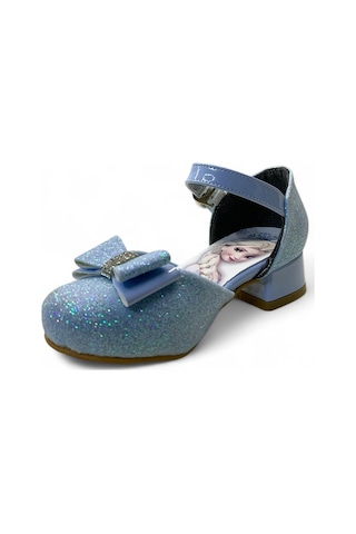 Frozen 23 Kız Çocuk Topuklu Abiye Ayakkabı Mavi