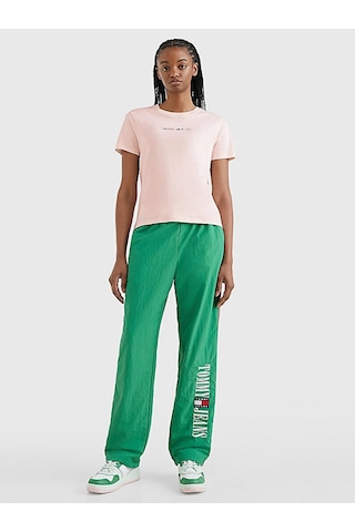 Tommy Hılfıger Kadın T-shırt Dw0dw15447-tj9 Pembe
