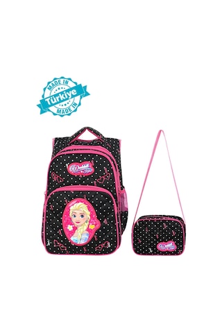 Waddell Lisanslı Emboss Buz Kız Desenli İlköğretim Okul Sırt Çantası Ve Beslenme Çantası
