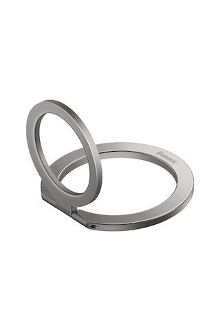 Neevoyu Baseus Metalik Çırak Mıknatıslı Telefon Tutucu: Katlanabilir, Masüstü, İnce Tasarım, Gümüş Rengi - Mıknatıs Levha Ve Hizalama Kartı Dahil