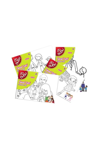 Bu-Bu Desenli Tuval Boyasız 25X35 Cm Tu0001