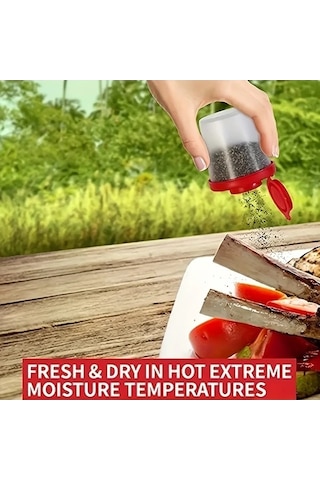 Trendooze Gaojunshop01 Kırmızı Kapaklı Nem Geçirmez Baharatlık Tuz Biberlik Set, Kamp Piknik İçin Mor