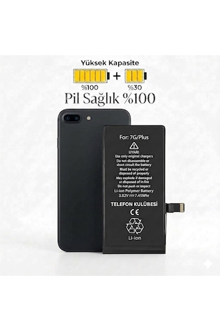 Apple iPhone 7 Plus Uyumlu Batarya Pil Güçlendirilmiş + Tamir Seti