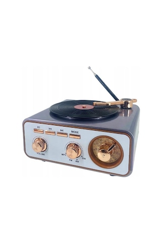 Rose Sp-425 Usb-sd-fm-bluetooth Destekli Şarjlı Nostaljik Retro Radyo - Gri