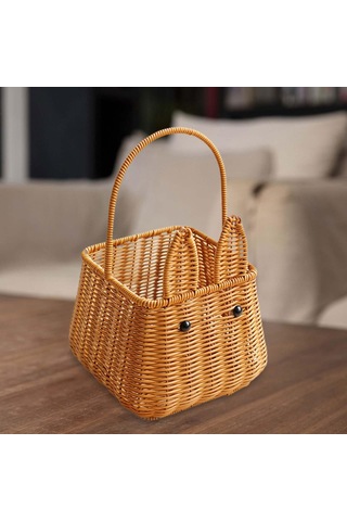 Homyl El Yapımı Depolama Dokuma Saklama Tutucusu Kahve Sehpası Kahverengi