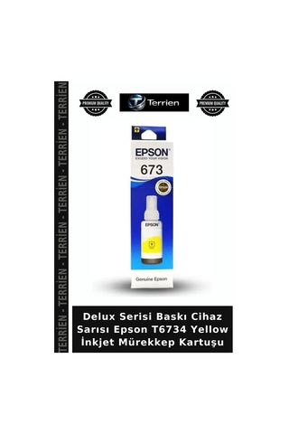 Delux Serisi Baskı Cihaz Sarısı Epson T6734 Yellow İnkjet Mürekkep Kartuşu