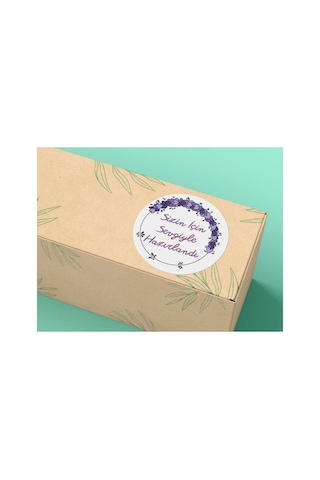 Sizin Için Sevgiyle Hazırlandı Etiket Mat Sticker Lovingly Prepared For You 4 Cm 40 Adet Çok Renkli
