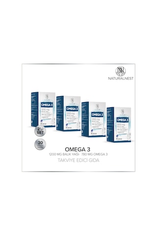 Naturalnest Omega 3 Balık Yağı 1200 Mg 60 Kapsül 4 Kutu