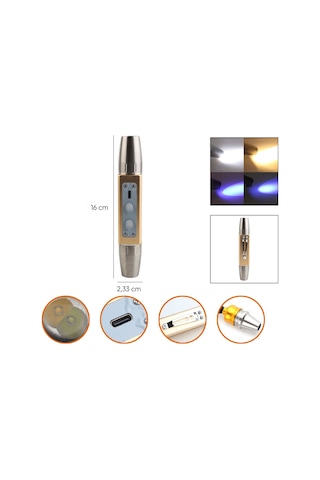 Uv Ledli El Feneri - Powerdex - Su Geçirmez - 20 W - Gold - Pd-9007 Çok Renkli