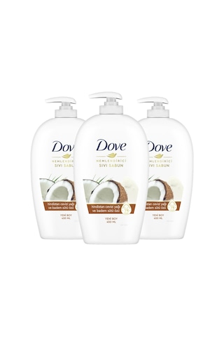 Dove Hindistan Cevizi Yağı ve Badem Sütü Özü Sıvı Sabun 3 x 450 ML