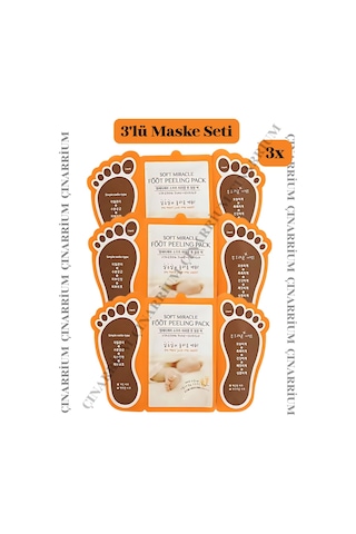 Ayak Peeling Maskesi 3 Lü Soyulma Etkili, Ölü Deri Temizleyici Ve Pürüzsüzleştirici Bakım