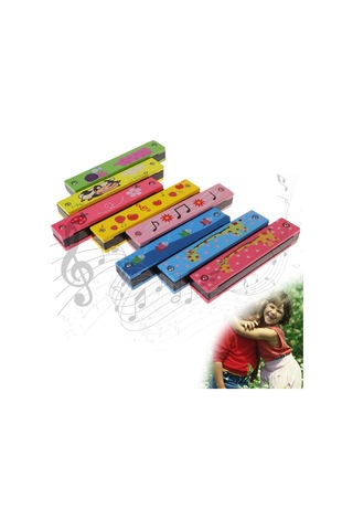 Mızıka Kalite Eğitici Müzik Aleti Çocuk Ritim Gelişimi Sağlayan Renkli Tasarım Sağlam Ahşap Mızıka