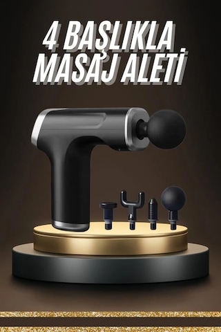 Mey Najmaddin Profesyonel Masaj Tabancası Sporcu Masaj Aleti 4 Başlıklı Şarjlı Titreşimli Najmaddin Renkli 27563122
