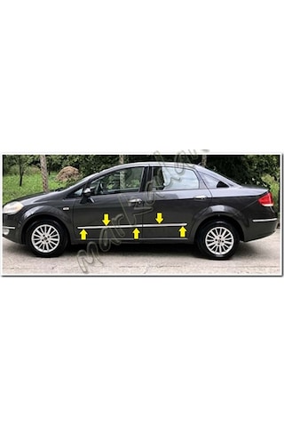 Markadan Fiat Linea Krom Yan Kapı Çıtası 2006-2018 4 Parça Paslan