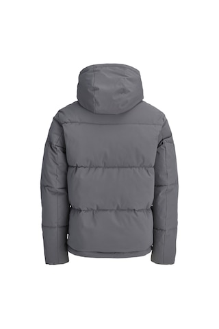 Jack & Jones Büyük Beden Ayarlanabilir Bagcikli Kapüsonlu Puffer Ceket - Galaxy - 12303958 Asphalt
