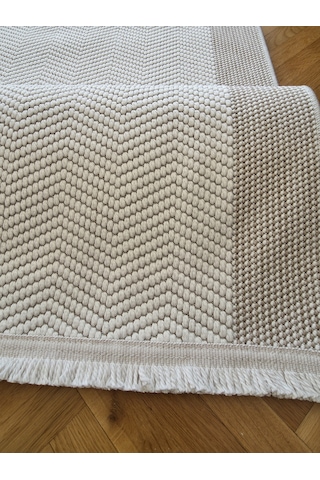 Lara Krem Bej Sisal İskandinav Extra Yumuşak Özel Kesim Kolay Temizlenen Salon Koridor Mutfak Halısı 01-krem/bej