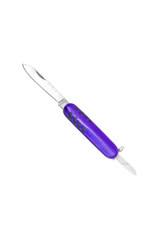 Argeus Çift Ağızlı Cep Kamp Çakısı Mor K5017-8 Çok Renkli
