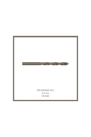 Hss Matkap Ucu 6,5 Mm, Metal, Ahşap, Plastik İçin 10 Adet