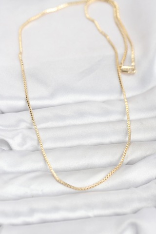 Cm 14k Gold Renk Kare Zincirli Model 60 Cm Kadın Kolye - Lisinya altın