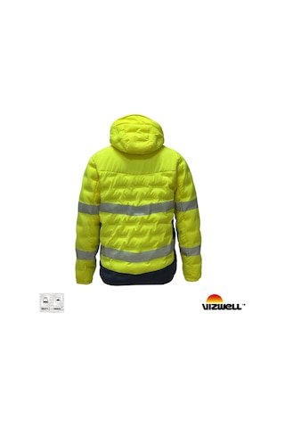 Vizwell Vwjk517 Reflektörlü Teknik Dolgulu Tasarım Mont F.sarı Neon Sarı