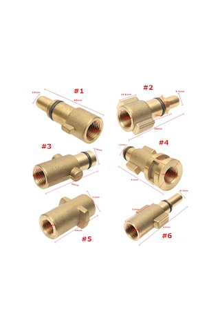 Aubyhe Black&decker Uyumlu Bakır Yüksek Basınç Köpük Nozzle - Araç Temizliği İçin Dayanıklı Sprey Bağlantısı