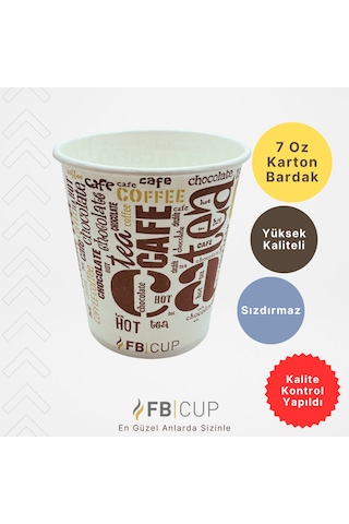 Fb Cup 7 Oz Karton Bardak 3.000 Adet Sızdırmaz