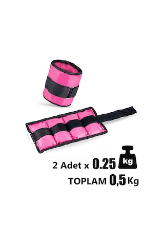 Spor Byfit 0,25 Kg x 2 Adet Pembe El veya Ayak Bileği Ağırlığı Pembe