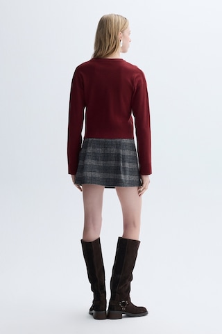 Mudo Kadın Kadın Bordo Loose Fit Bisiklet Yaka Kazak 1263228